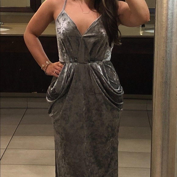 BCBGeneration gray velvet dress - Picture 4 of 7